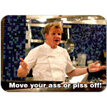 Gordon Ramsay #1 Move Your Ass 3x4 Large Magnet
